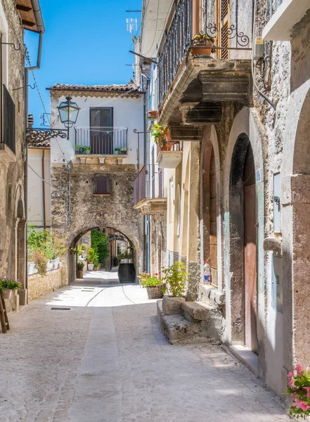 Средневековая Деревня Провинции Акуила Абруццо Центральная Италия — стоковое фото