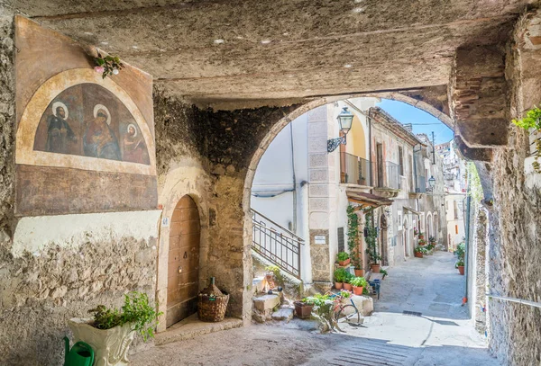 Pacentro Village Médiéval Dans Province Aquila Abruzzes Italie Centrale — Photo