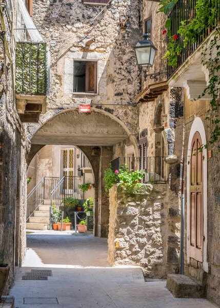 Pacentro, medieval village in L'Aquila province, Abruzzo, central Italy.