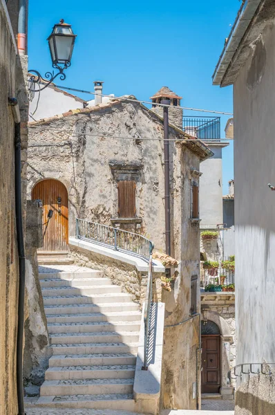 Manhã Verão Pretoro Aldeia Parque Nacional Majella Província Chieti Região — Fotografia de Stock