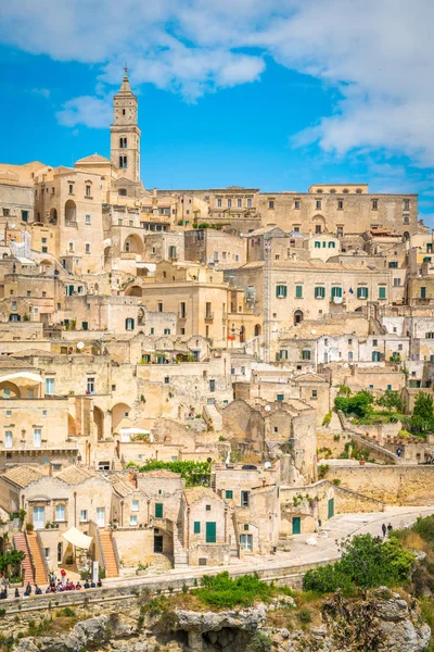 Panoramatický Pohled Okrese Sassi Matera Regionu Basilicata Jižní Itálie — Stock fotografie