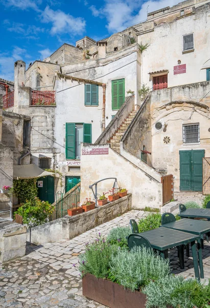 Veduta Panoramica Del Quartiere Sassi Matera Basilicata Nel Sud Italia — Foto Stock