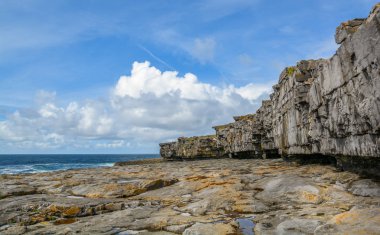 Inishmore, Aran Islands, Irlanda 'da panoramik manzara.