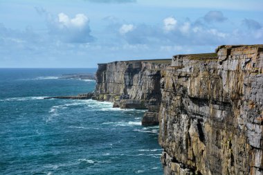 Inishmore, Aran Islands, Irlanda 'da panoramik manzara.
