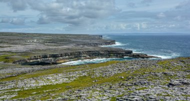 Inishmore, Aran Islands, Irlanda 'da panoramik manzara.