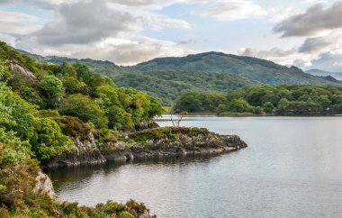 Bulutlu gün Muckross gölde, Killarney, İrlanda
