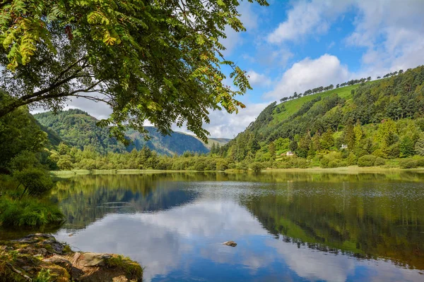 Vue Idyllique Dans Vallée Glendalough Comté Wicklow Irlande — Photo