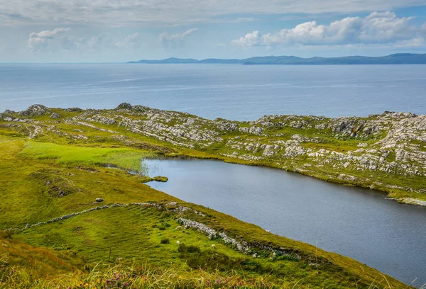 Superbe Paysage Irlandais Lough Akeen Près Sheep Head Coomacullen Comté — Photo