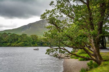 Lake Pollacapull Kylemore Abbey, County Galway, İrlanda