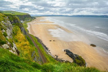 County Antrim kıyı şeridi manzara Mussenden Temple