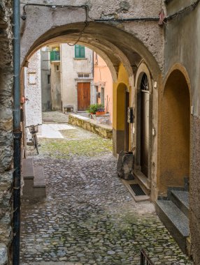 Doğal görünürde Brienno, Como Gölü, Lombardiya, İtalya.