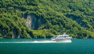 Yüksek hızlı feribot Como Gölü ', Lombardiya, İtalya.