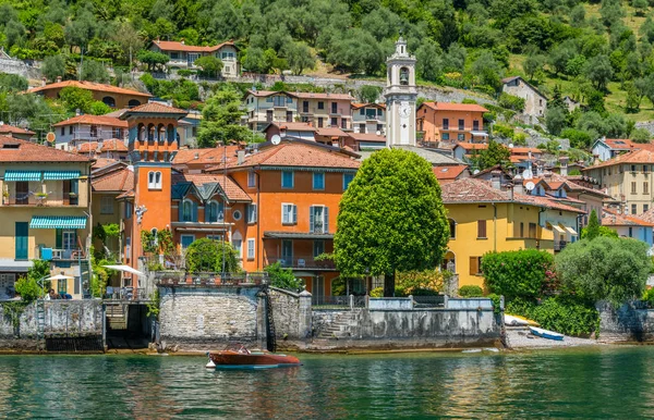 Vistas Panorâmicas Sala Comacina Vila Lago Como Lombardia Itália — Fotografia de Stock