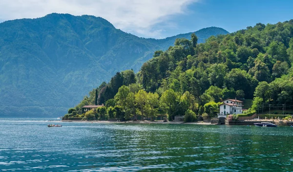 Malowniczy Widok Lenno Piękne Wioski Widokiem Jezioro Como Lombardia Włochy — Zdjęcie stockowe