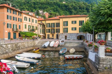 Torno, Como Gölü'renkli ve pitoresk köy. Lombardy, İtalya.