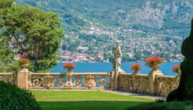 Villa del Balbianello, Lenno, Como Gölü manzaralı, İtalya'nın ünlü villada. Lombardy, İtalya.