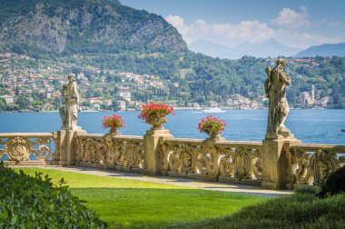 Villa del Balbianello, Lenno, Como Gölü manzaralı, İtalya'nın ünlü villada. Lombardy, İtalya.