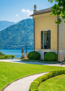 Villa del Balbianello, Lenno, Como Gölü manzaralı, İtalya'nın ünlü villada. Lombardy, İtalya.