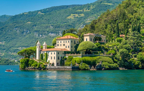 Villa del Balbianello, Lenno, Como Gölü manzaralı, İtalya'nın ünlü villada. Lombardy, İtalya.