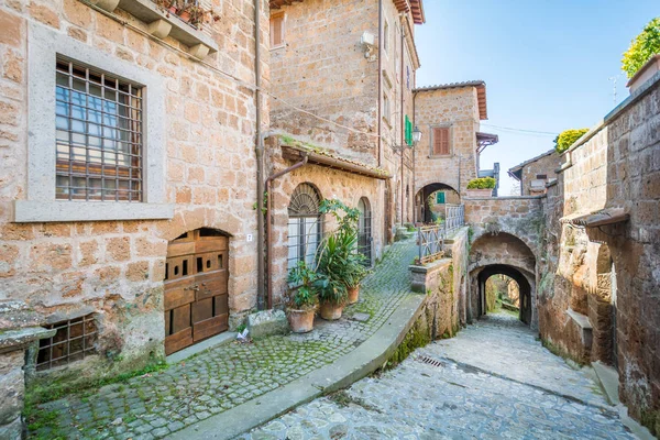 Vista Panorâmica Barbarano Romano Vila Medieval Província Viterbo Lazio Itália — Fotografia de Stock