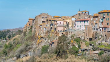 Doğal Blera, ortaçağ köyü, Viterbo eyaletinin, Lazio, Orta Italya'nin görünürde