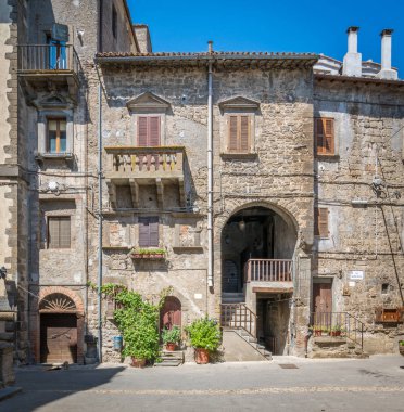 Bomarzo, Viterbo eyaletinin, Lazio, Orta Italya'nin doğal görünürde.