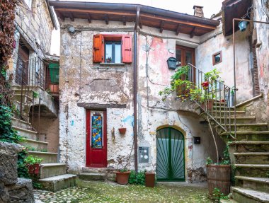 Doğal manzara Calcata, Viterbo eyaletinin, Lazio, İtalya.