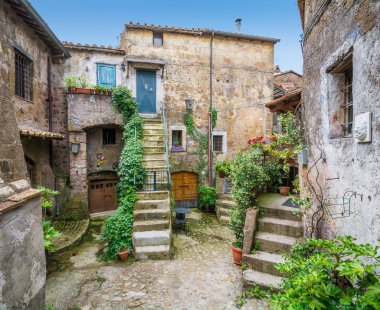Doğal manzara Calcata, Viterbo eyaletinin, Lazio, İtalya.