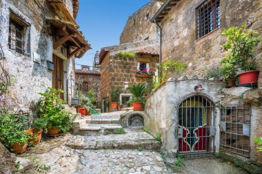Doğal manzara Calcata, Viterbo eyaletinin, Lazio, İtalya.