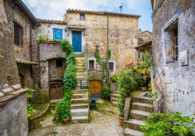 Doğal manzara Calcata, Viterbo eyaletinin, Lazio, İtalya.