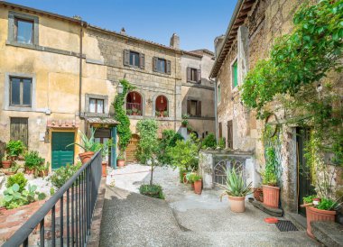 Doğal manzara Calcata, Viterbo eyaletinin, Lazio, İtalya.