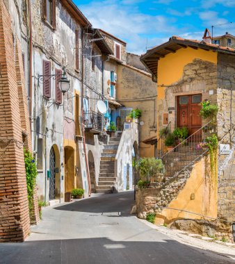 Capena, Lazio, İtalya Roma eyaleti'pitoresk Köy Manzaralı görünürde.