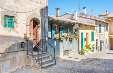 Capodimonte, Bolsena Gölü, Viterbo, Lazio, Orta Italya'nin ilinin doğal görünürde.