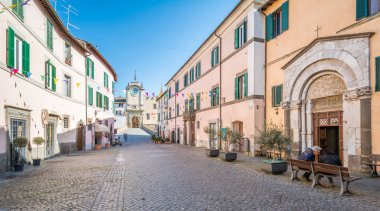 Capranica, Viterbo eyaletinin, Lazio, Orta Italya'nin doğal görünürde.