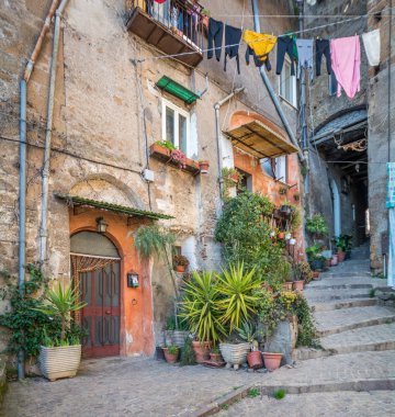 Capranica, Viterbo eyaletinin, Lazio, Orta Italya'nin doğal görünürde.