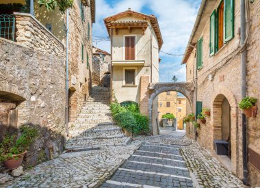 Casperia, ortaçağ kırsal köy Rieti ili, Lazio, İtalya.