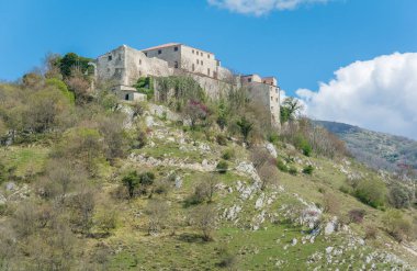 Antuni Castel near Castel di Tora, Province of Rieti, Latium, located about 50 kilometres northeast of Rome clipart