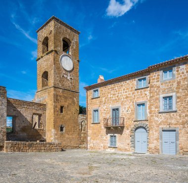 Viyolonsel eski şehir merkezi Viterbo eyaletinde, Lazio, İtalya.