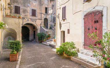 Fiuggi, Frosinone eyaletinin, Lazio, Orta Italya'nin doğal görünürde.