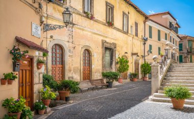 Fiuggi, Frosinone eyaletinin, Lazio, Orta Italya'nin doğal görünürde.