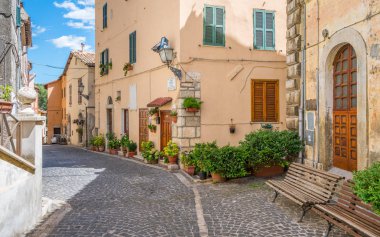 Fiuggi, Frosinone eyaletinin, Lazio, Orta Italya'nin doğal görünürde.