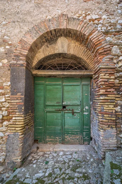 Porta Rural Velha Casperia Vila Medieval Província Rieti Lazio Itália — Fotografia de Stock
