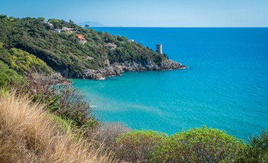 Panoramik manzaralı güzel Gaeta sahil şeridi, Lazio, Latina eyaletinin orta İtalya.