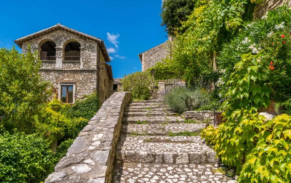 Doğal Göz Önünde Labro Eski Köy Rieti Eyaleti Lazio Talya — Stok fotoğraf