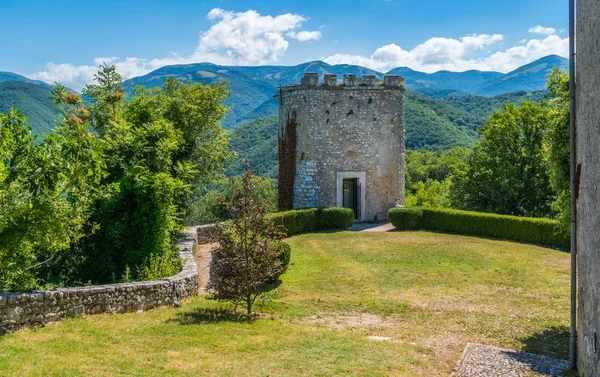 Vista Panorámica Labro Antiguo Pueblo Provincia Rieti Lazio Italia — Foto de Stock