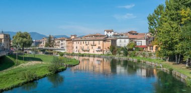 Rieti, capital of Sabina historical region, view from Velino river, Lazio (Italy) clipart