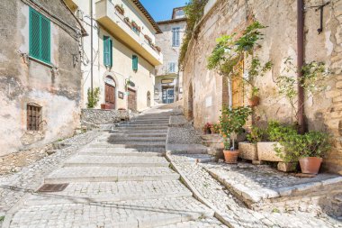 Roccantica, Rieti eyaletinde kırsal ortaçağ köyü, Lazio (Italya)