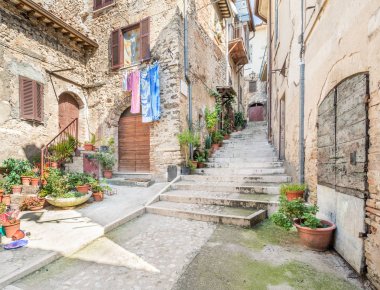 Roccantica, Rieti eyaletinde kırsal ortaçağ köyü, Lazio (Italya)