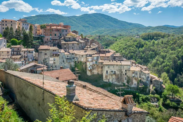 Vyhlídkový Pohled Poggio Moiano Venkovská Vesnice Rieti Latium Itálie — Stock fotografie