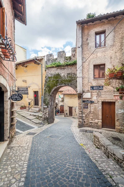 Vista Panorámica Sermoneta Pueblo Medieval Provincia Latina Italia —  Fotos de Stock